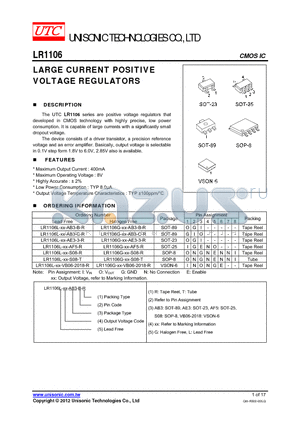 LR1106G-XX-AB3-B-R datasheet - LARGE CURRENT POSITIVE