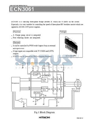 ECN3061 datasheet - HIGH-VOLTAGE MONOLITHIC IC