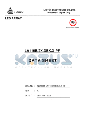 LA110B-2X.DBK.X-PF datasheet - LED ARRAY