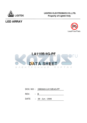 LA110B-4G-PF datasheet - LED ARRAY