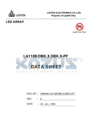LA110B-DBK.X.DBK.X-PF datasheet - LED ARRAY