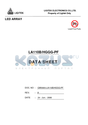 LA110B-HGGG-PF datasheet - LED ARRAY