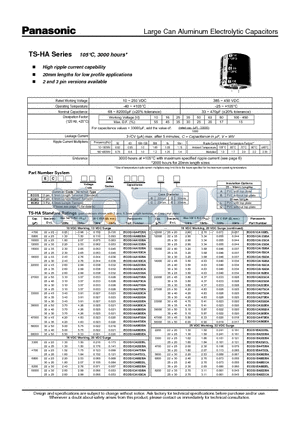 ECO-S1HA472BA datasheet - Large Can Aluminum Electrolytic Capacitors