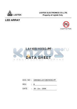 LA110B-HXXG-PF datasheet - LED ARRAY