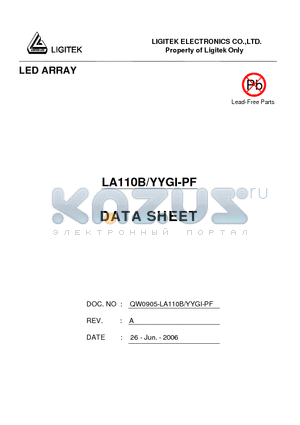 LA110B-YYGI-PF datasheet - LED ARRAY