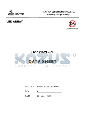 LA112B-2H-PF datasheet - LED ARRAY