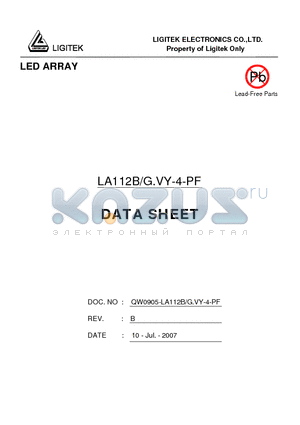 LA112B-G.VY-4-PF datasheet - LED ARRAY