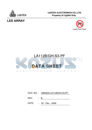 LA112B-GH-S3-PF datasheet - LED ARRAY