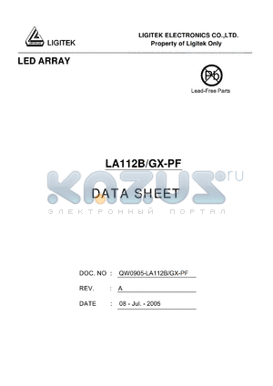 LA112B-GX-PF datasheet - LED ARRAY