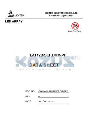 LA112B-SEF.DGM-PF datasheet - LED ARRAY