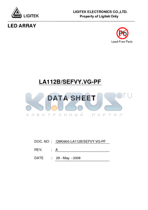 LA112B-SEFVY.VG-PF datasheet - LED ARRAY