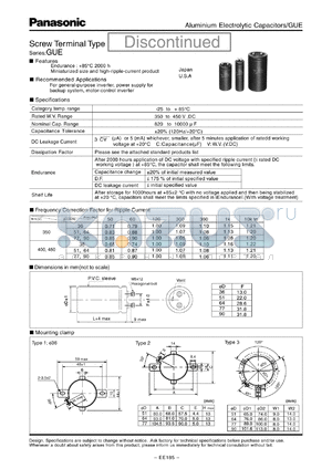 ECOG2GU102L datasheet - Screw Terminal Type