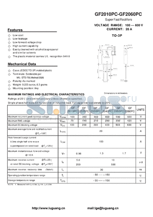 GF2010PC datasheet - Super Fast Rectifiers