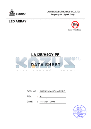 LA12B-H4GY-PF datasheet - LED ARRAY