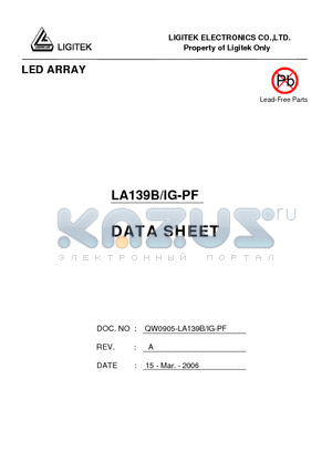LA139B-IG-PF datasheet - LED ARRAY