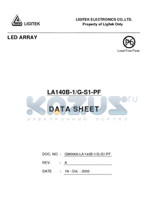 LA140B-1-G-S1-PF datasheet - LED ARRAY