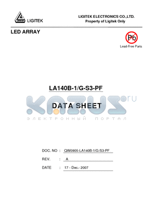 LA140B-1-G-S3-PF datasheet - LED ARRAY