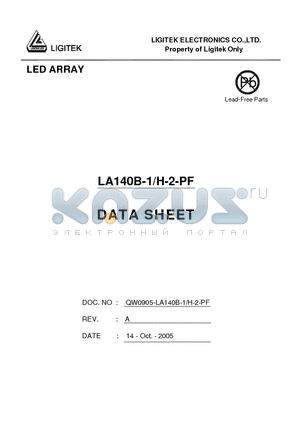LA140B-1-H-2-PF datasheet - LED ARRAY