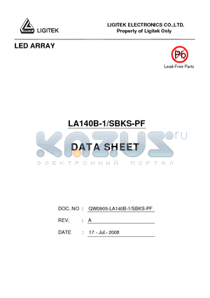 LA140B-1-SBKS-PF datasheet - LED ARRAY