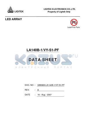 LA140B-1-VY-S1-PF datasheet - LED ARRAY