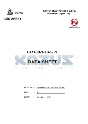LA140B-1-YG-5-PF datasheet - LED ARRAY