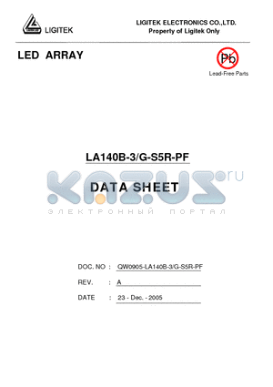 LA140B-3-G-S5R-PF datasheet - LED ARRAY