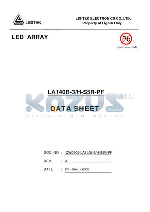 LA140B-3-H-S5R-PF datasheet - LED ARRAY
