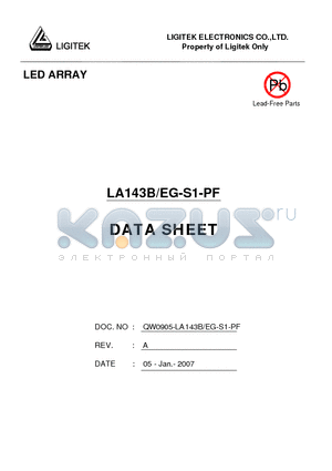 LA143B-EG-S1-PF datasheet - LED ARRAY