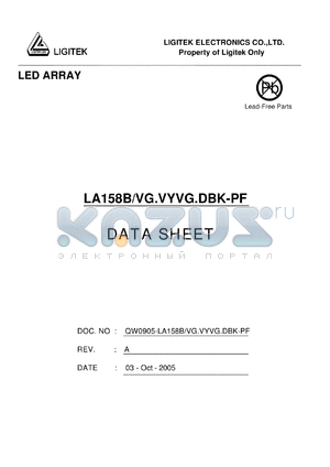 LA158B-VG.VYVG.DBK-PF datasheet - LED ARRAY