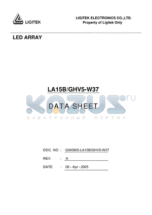 LA15B-GHV5-W37 datasheet - LED ARRAY