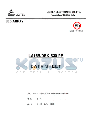 LA16B-DBK-S30-PF datasheet - LED ARRAY