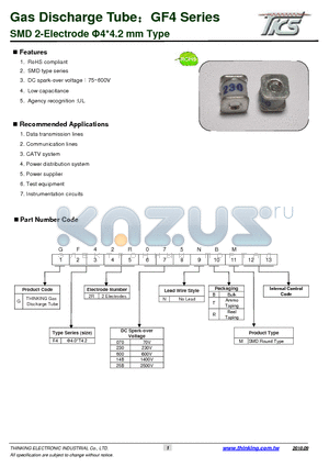 GF42R600NRM datasheet - SMD 2-Electrode 44.2 mm Type