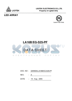 LA16B-EG-S25-PF datasheet - LED ARRAY