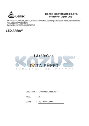 LA16B-G-11 datasheet - LED ARRAY