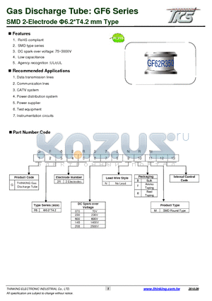 GF62R400NRM datasheet - SMD 2-Electrode 6.2T4.2 mm Type