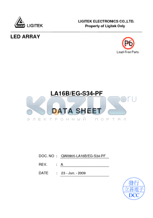 LA16B-EG-S34-PF datasheet - LED ARRAY