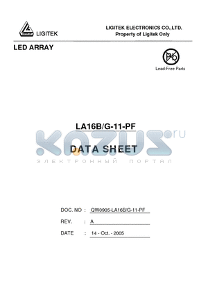 LA16B-G-11-PF datasheet - LED ARRAY