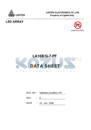 LA16B-G-7-PF datasheet - LED ARRAY