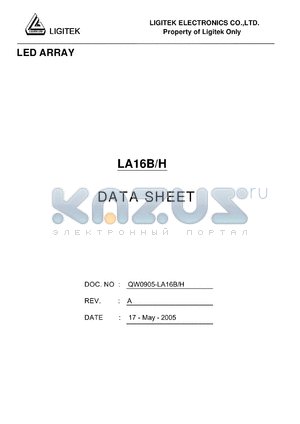 LA16B-H datasheet - LED ARRAY