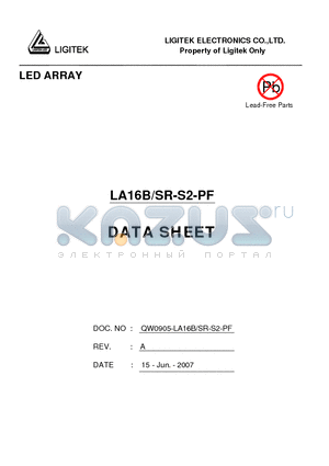 LA16B-SR-S2-PF datasheet - LED ARRAY