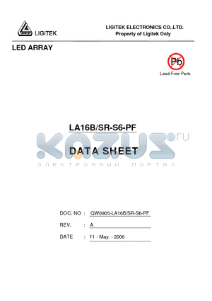 LA16B-SR-S6-PF datasheet - LED ARRAY