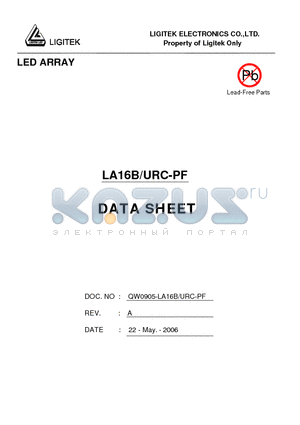 LA16B-URC-PF datasheet - LED ARRAY