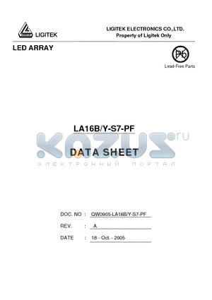 LA16B-Y-S7-PF datasheet - LED ARRAY