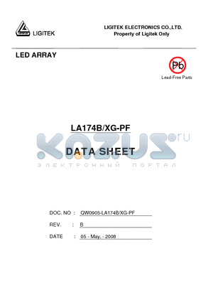 LA174B-XG-PF datasheet - LED ARRAY