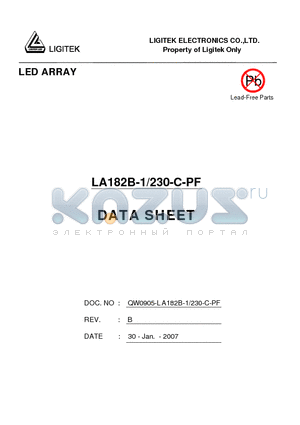LA182B-1-230-C-PF datasheet - LED ARRAY