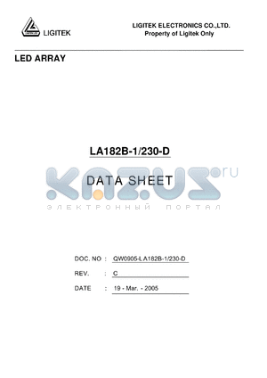 LA182B-1-230-D datasheet - LED ARRAY