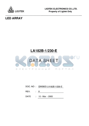 LA182B-1-230-E datasheet - LED ARRAY