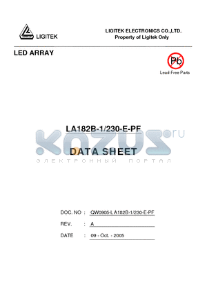 LA182B-1-230-E-PF datasheet - LED ARRAY