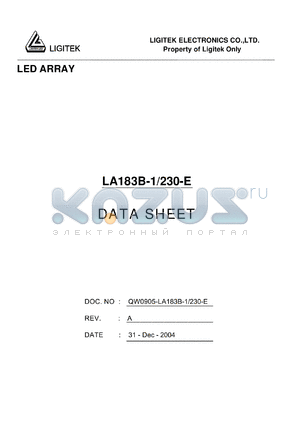 LA183B-1-230-E datasheet - LED ARRAY