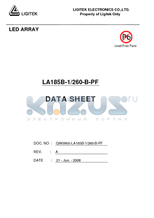 LA185B-1-260-B-PF datasheet - LED ARRAY